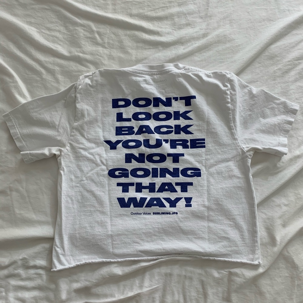 Outdoor Voices Don’t Look Back tee size XS